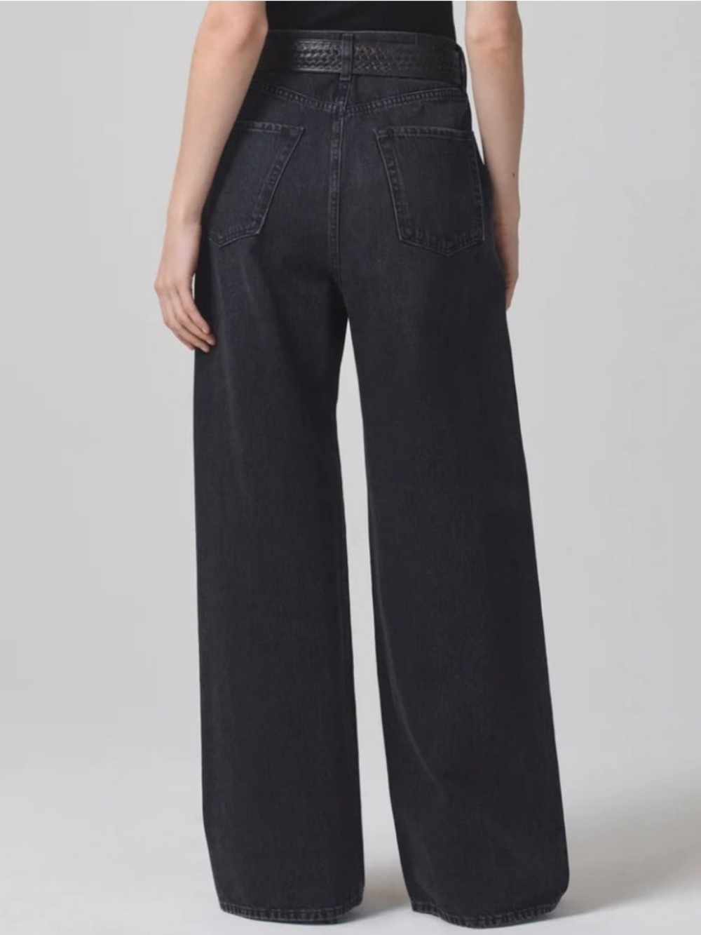 NWT Citizens Of Humanity Jeans Maritzy Trouser Pleated in Prophecy Black - Picture 8 of 13